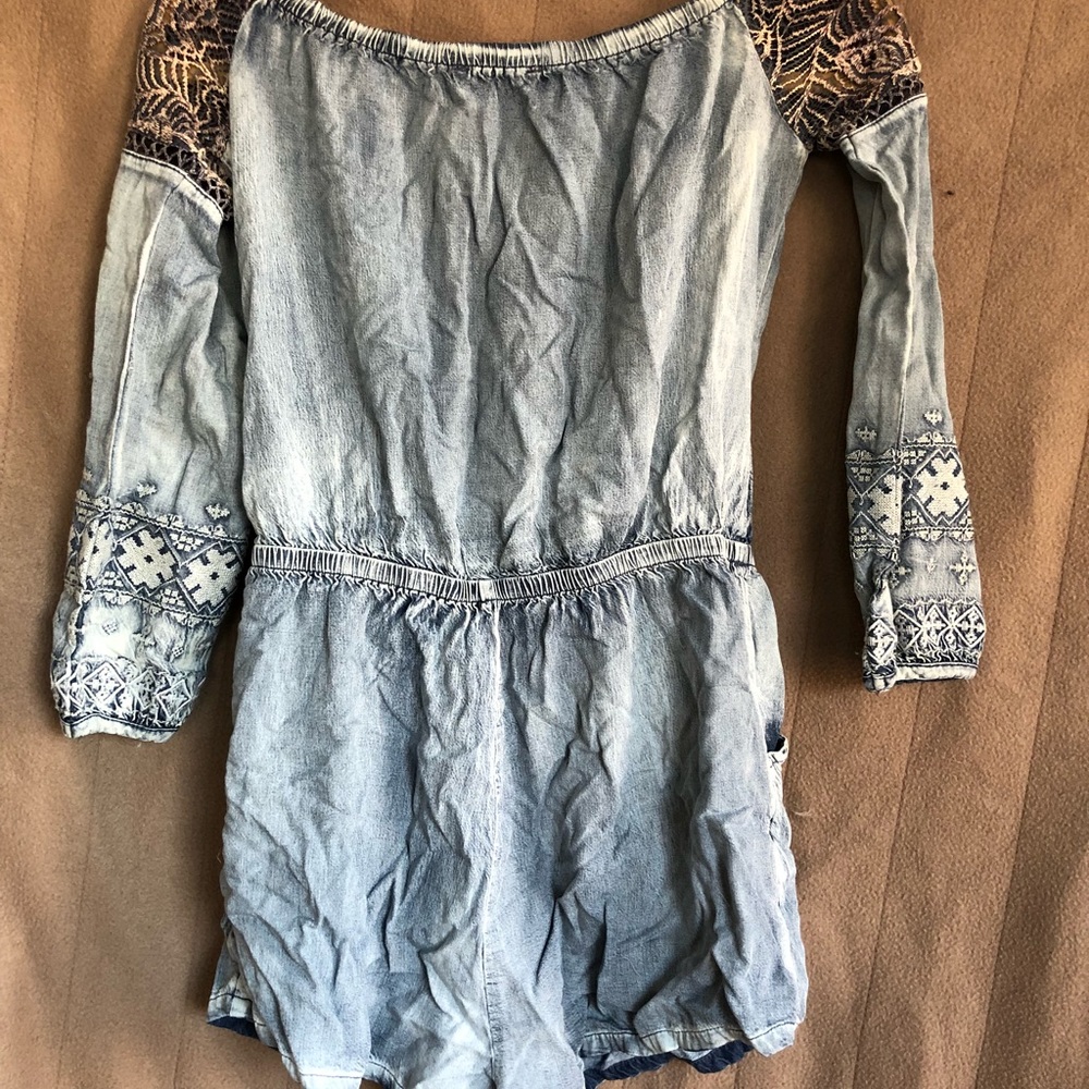 Miss Me Women's Chambray Romper